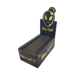 Load image into Gallery viewer, 50 Alien Puff Black & Gold 1 1/4 Size Unbleached Brown Rolling Papers ( HP104 )