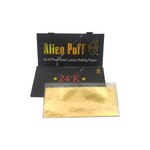 Load image into Gallery viewer, 12 Alien Puff Black & Gold King Size 24K Gold Rolling Papers ( HP175AP )