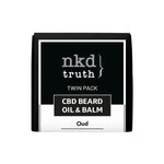 Load image into Gallery viewer, NKD 150mg CBD Twin Pack OUD Beard Oil and balm