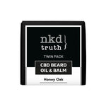 Load image into Gallery viewer, NKD 150mg CBD Twin Pack Honey Oak Beard Oil and balm