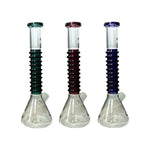 Load image into Gallery viewer, 14" Large Percolator Beaker Base Glass Bong - GB002
