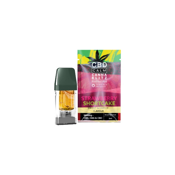 CBD Calm CANNABLITZ 1800mg CBD + CBG + CBC Prefilled Pod